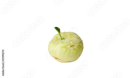 Turnip cabbage on the isolated white background.