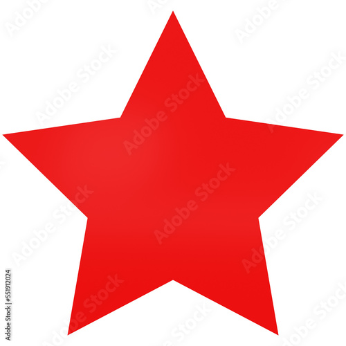 Star 3d - 5 point star - Christmas star isolated
