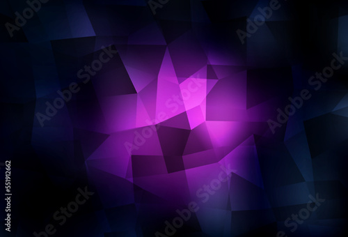 Dark Pink vector polygon abstract layout.