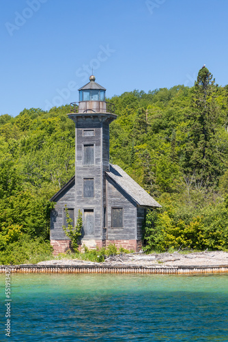 East Channel Lighthouse at Pictured Rocks National Lakeshore, Michigan, USA