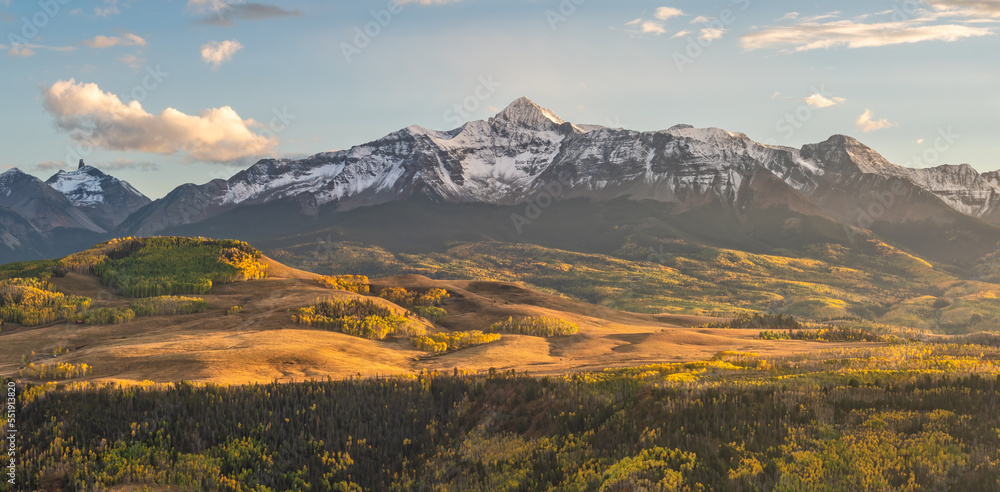 Golden Autumn Aspen on Last Dollar Road near Telluride Colorado	