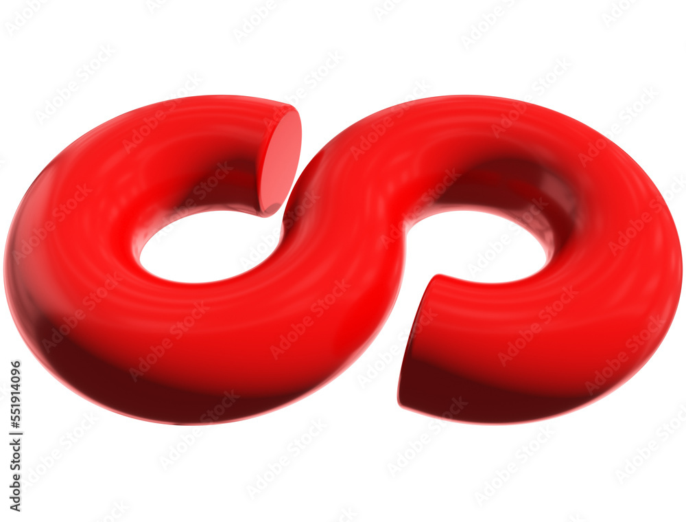 Infinity 3d sign symbol isolated Infinity 3d sign symbol isolated