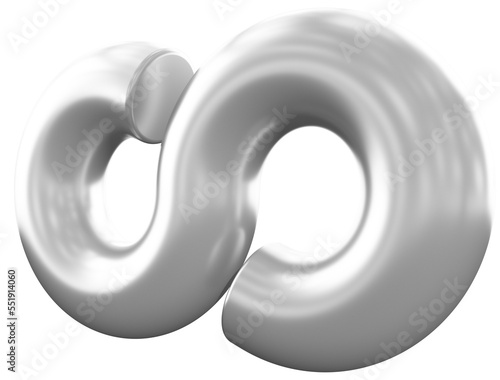 Infinity 3d sign symbol isolated