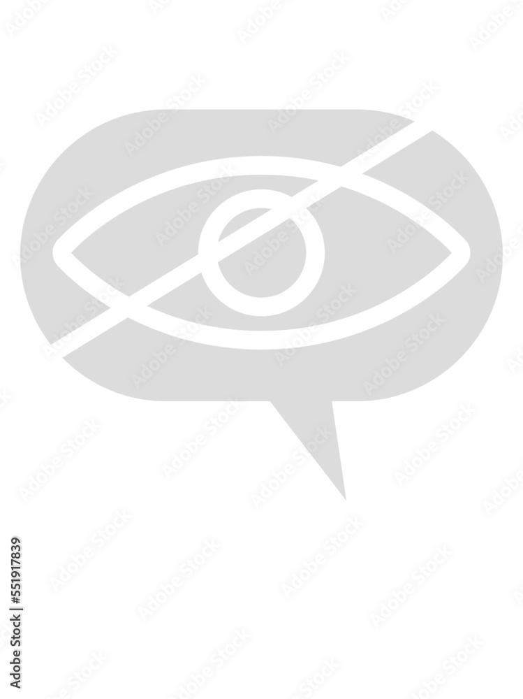 Verboten angucken Auge Sprechblase Verboten angucken Auge Sprechblase