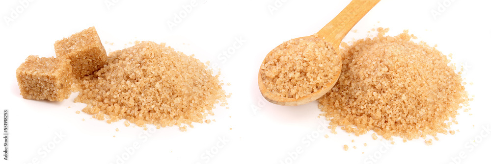 brown sugar heap isolated on white background brown sugar heap isolated on white background