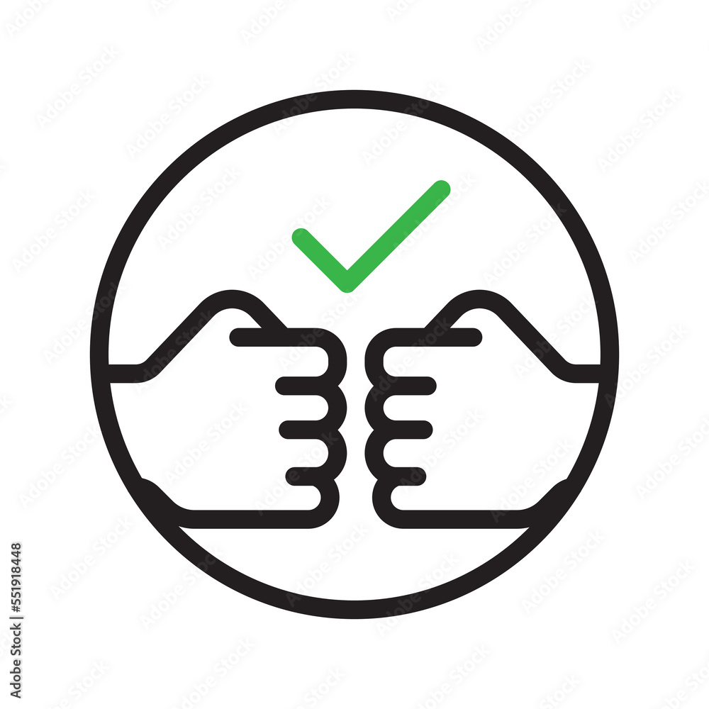 Fist bump vector icon. Isolated bro fist hello sign design. Fist bump vector icon. Isolated bro fist hello sign design.