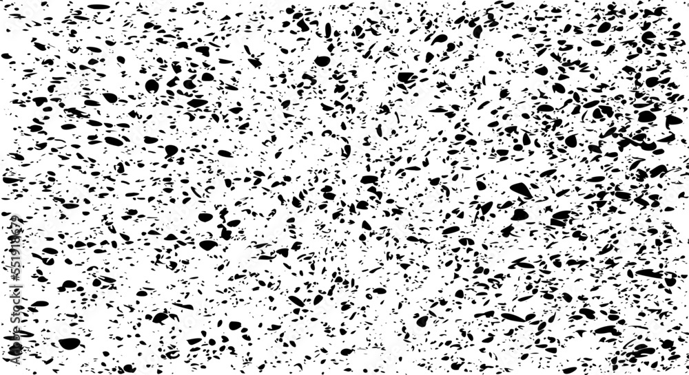 Fototapeta premium Small uneven spots and particles of debris. Abstract vector texture. Distressed uneven background. Grunge texture overlay with fine grains isolated on white background. Vector illustration. EPS10.