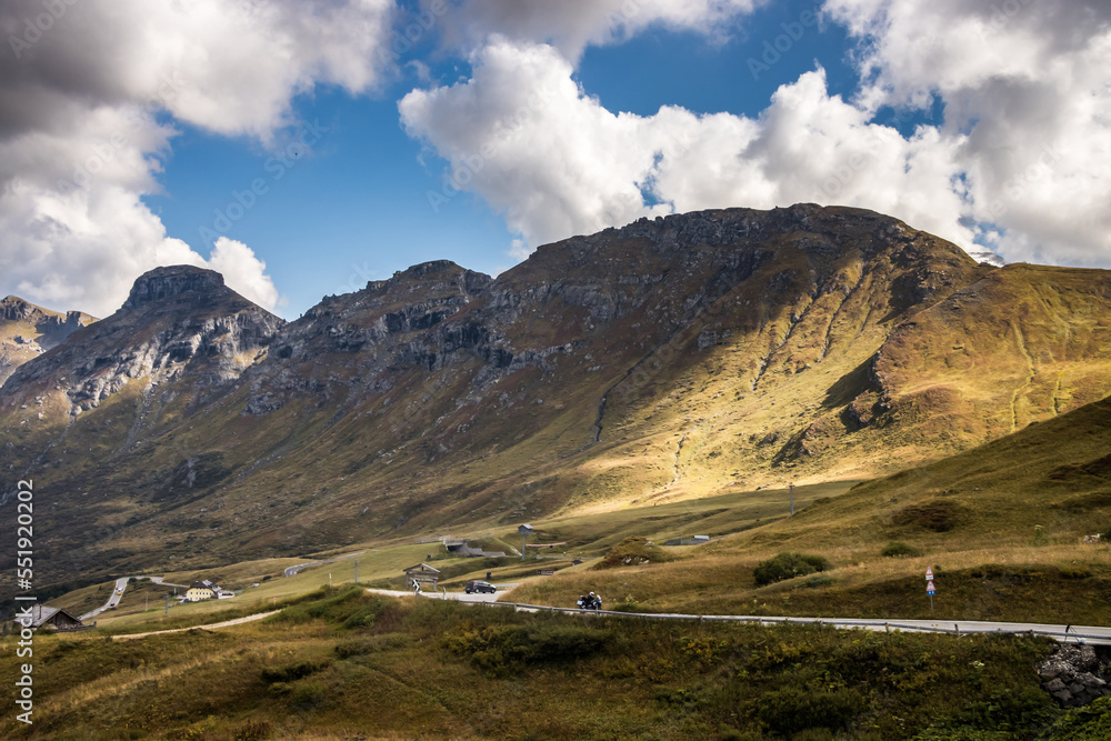 Clouds over Selle Pass in Dolomites Clouds over Selle Pass in Dolomites