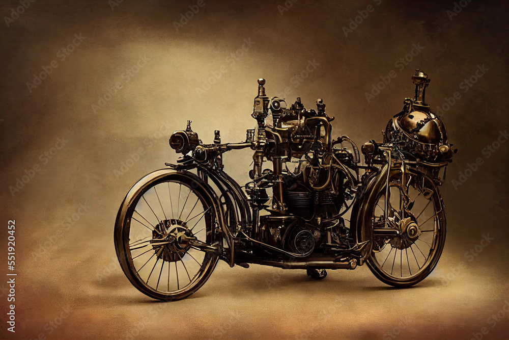 Obraz premium steampunk motorcycle