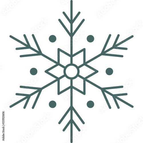 merry christmas snowflake line style icon