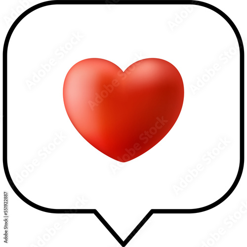 love heart chat bubble icon