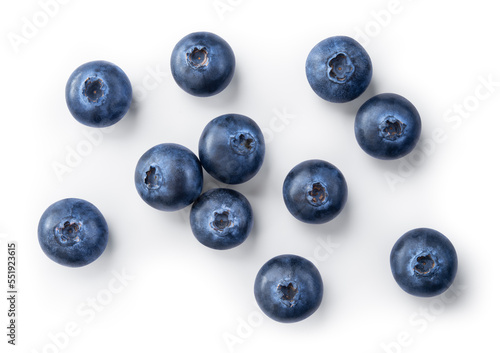 Fotobehang Blueberry isolated