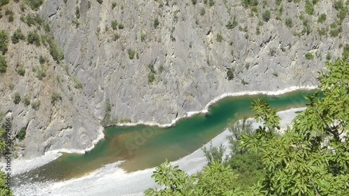The canyon of the Trebbia river (Italy)