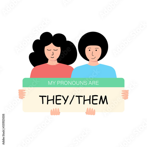 Our pronoun They and Them. For English studing
