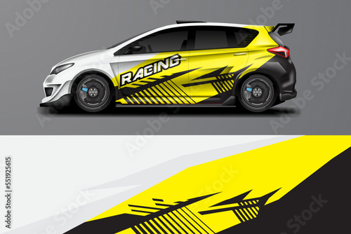 Car wrap design vector