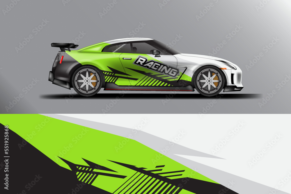 Fototapeta premium Car wrap design vector