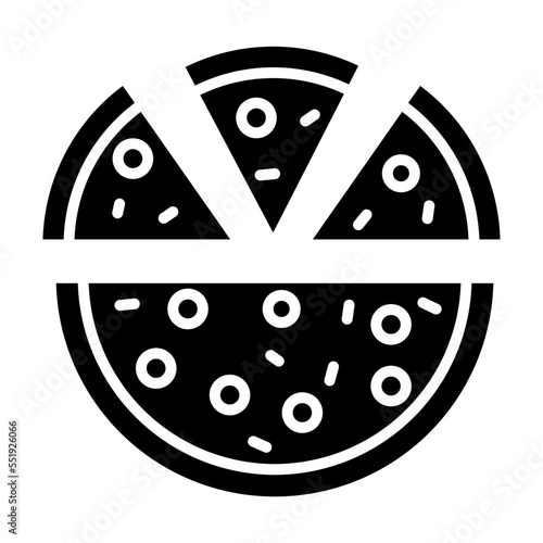 Illustration of Large Pizza design Icon