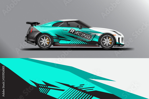Car wrap design vector