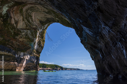 Lover's Leap rock arch in Lake Superior at Pictured Rocks National Lakeshore, Upper Peninsula, Michigan, USA © Martina