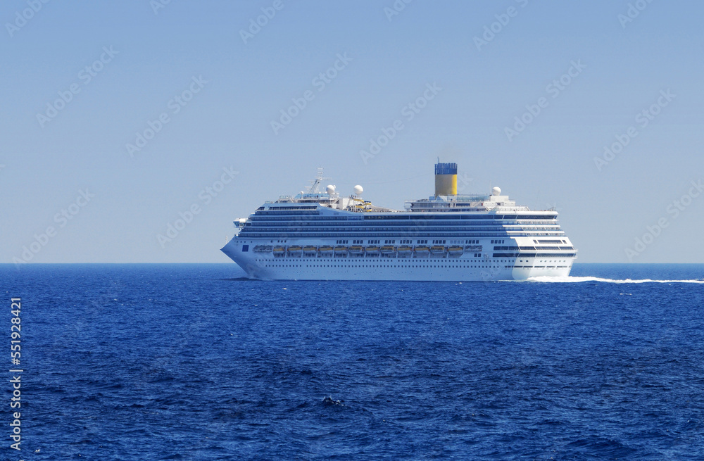 Large modern cruise ship at sea Large modern cruise ship at sea