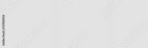 Curved wave lines pattern on white background. Wave striped lines pattern for backdrop and wallpaper template. Simple curved lines with repeat stripes texture. Striped background, vector