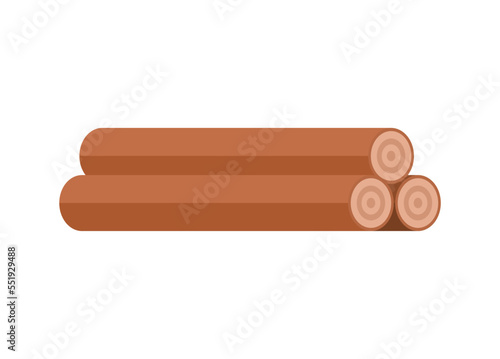 Wood logs. simple flat illustration.