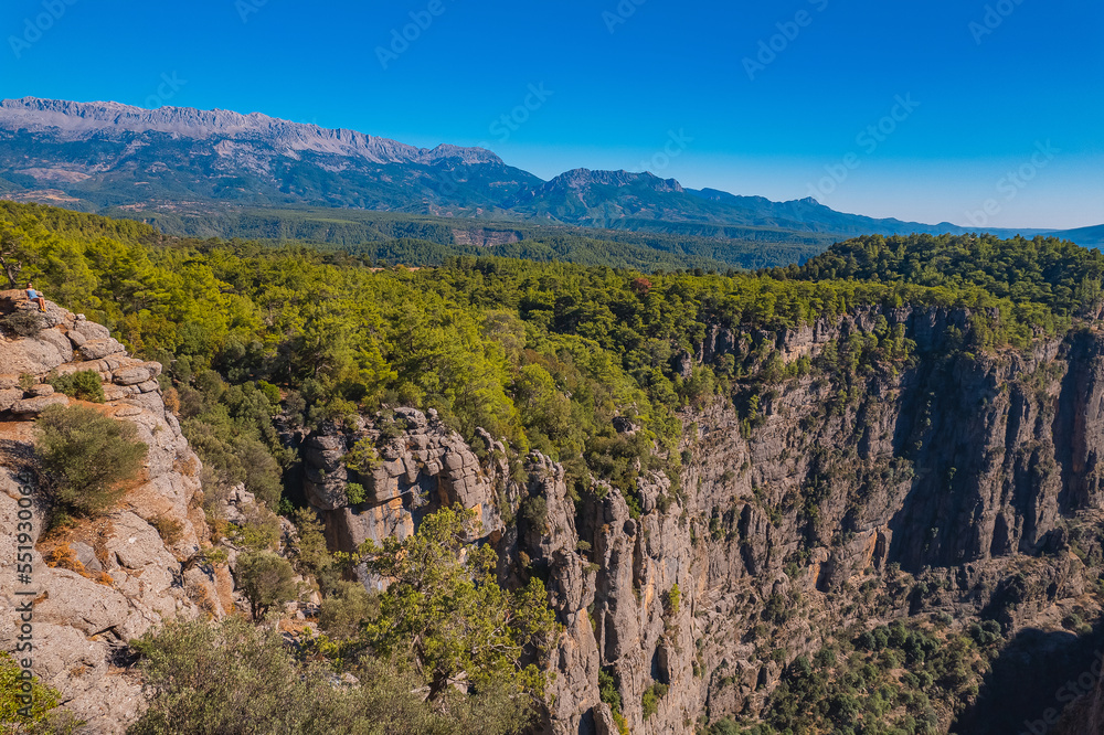 Landscape Tazi Canyon in Manavgat, Antalya, Turkey Aerial top view