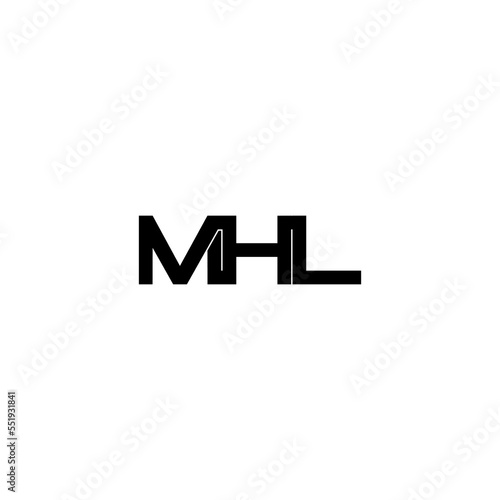 mhl letter initial monogram logo design
