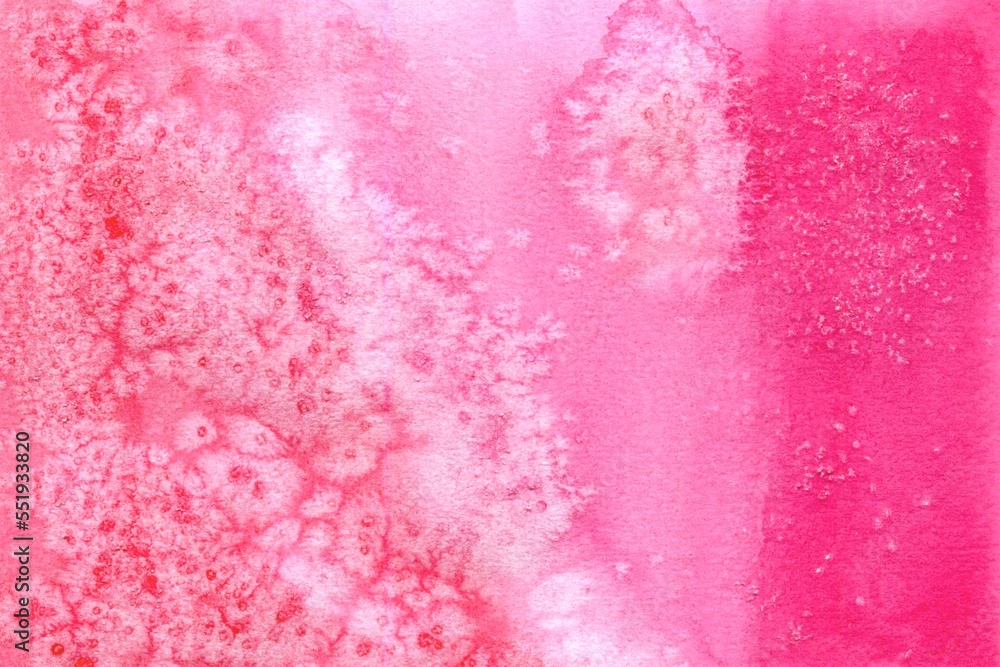 Obraz premium Hand painting abstract watercolor background. Trendy pink magenta color of the year.