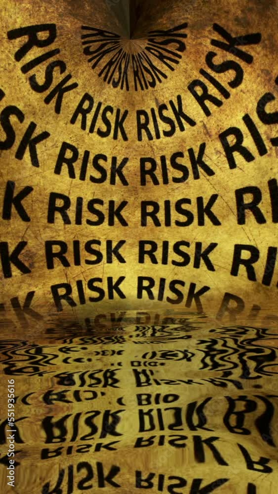 Risk falling down grunge concept vertical video