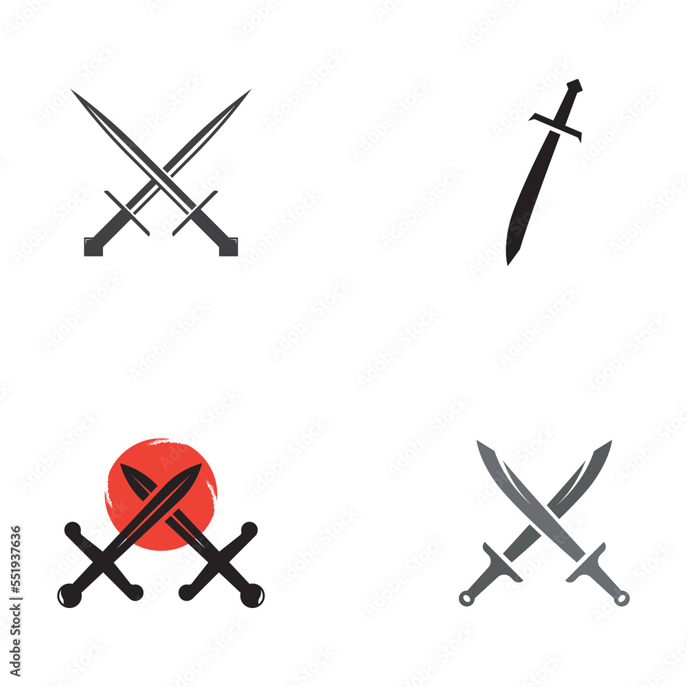 sword and shield logo design. sword and shield logo design.