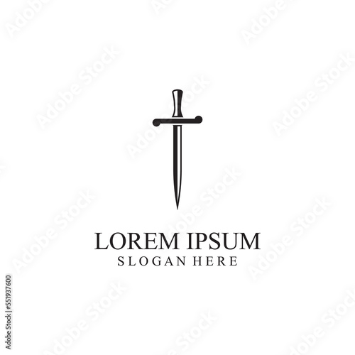 sword and shield logo design.