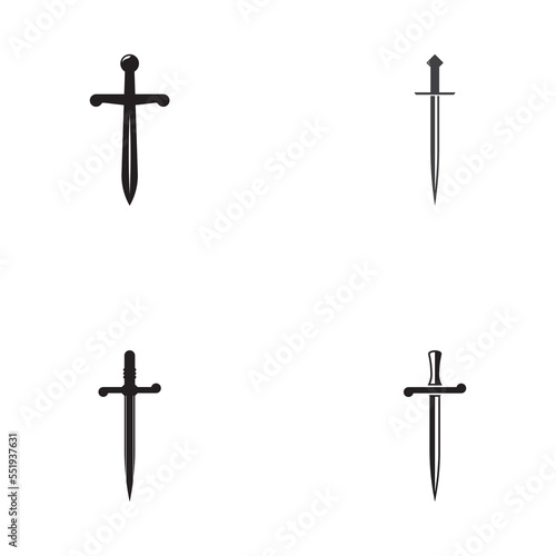 sword and shield logo design.
