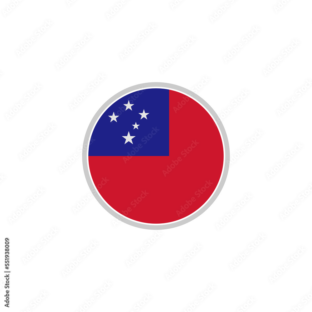 independence day of Samoa icon set vector sign symbol