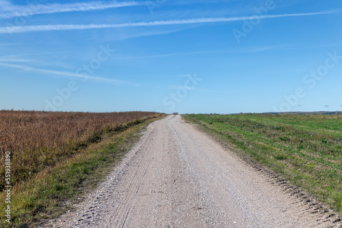 A country road without asphalt or gravel