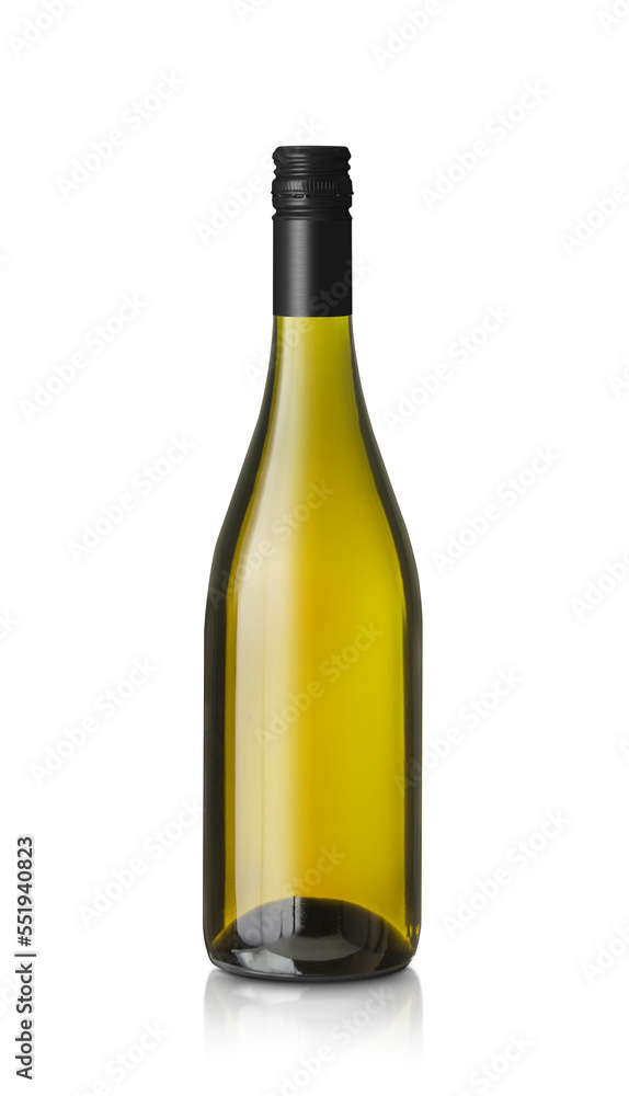 White wine bottle, isolated on transparent background. White wine bottle, isolated on transparent background.