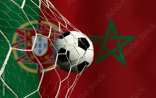 Football Cup competition between the national Morocco and national Portuguese.