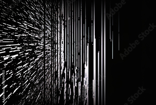 Background with a glitchy black texture. Generative AI