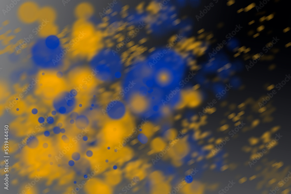 Abstract black background with orange bokeh
