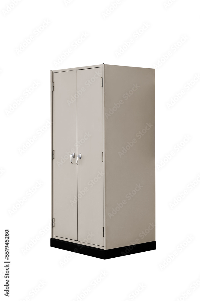 Steel filing cabinet isolated. Steel filing cabinet isolated.