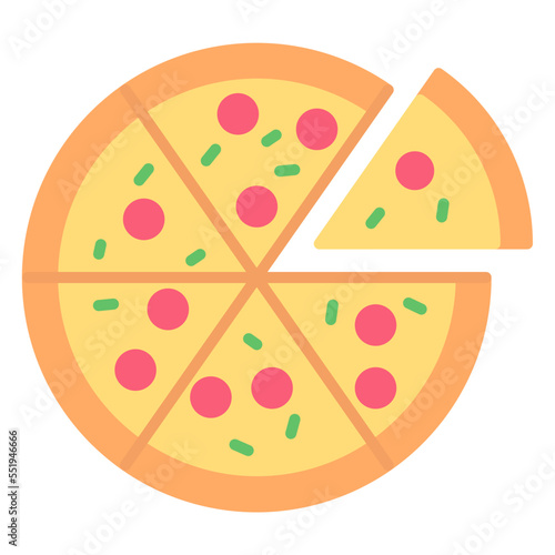 Illustration of Large Pizza design Icon