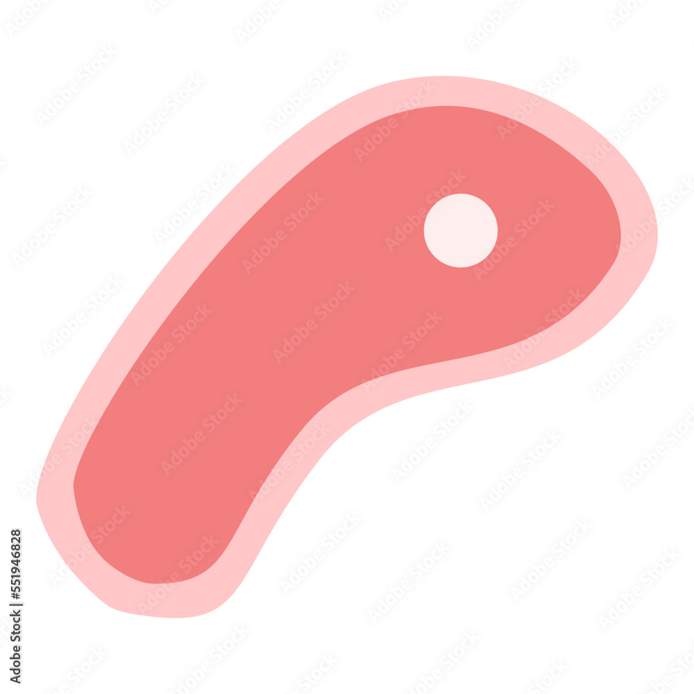 Illustration of Beef Steak design Icon Illustration of Beef Steak design Icon