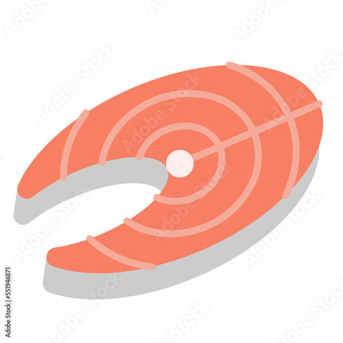 Illustration of Fish Steak design Icon