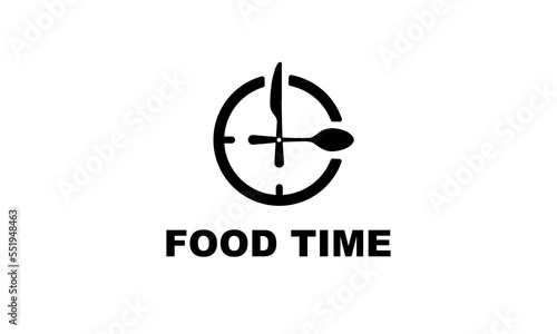 food time logo design template, symbol on white background, vector illustration