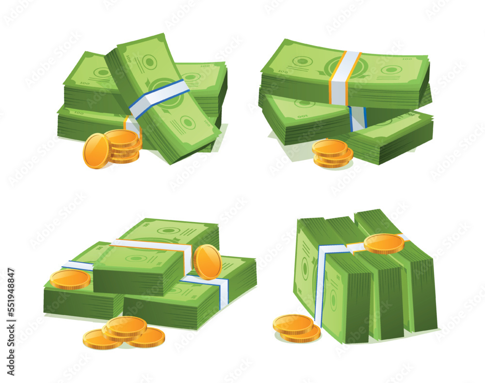 Isometric dollar set Isometric dollar set