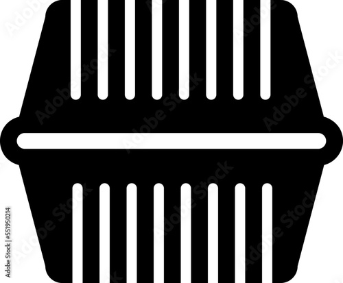 Styrofoam lunch box icon trendy on white background..eps