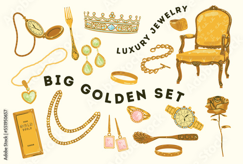 Big luxury Golden set