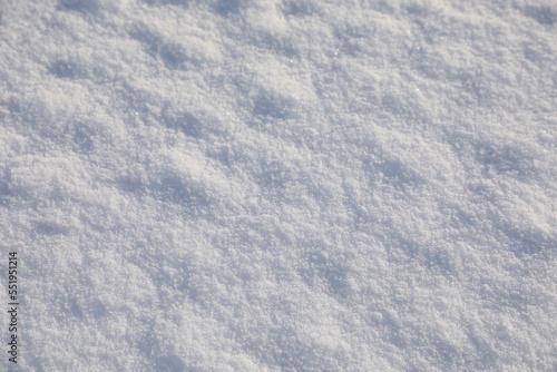 Beautiful white snow as background, closeup view
