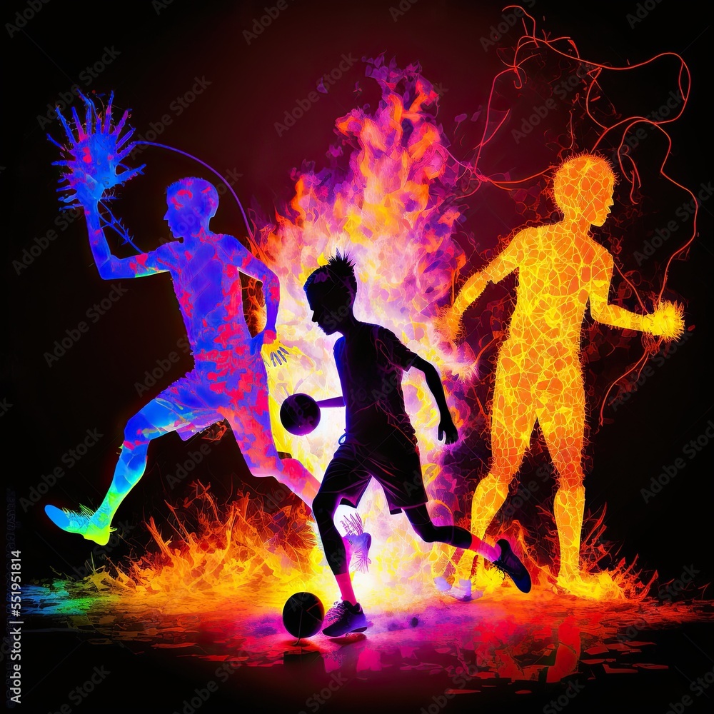 Kids athletics sports children boy girl doing athletic playing