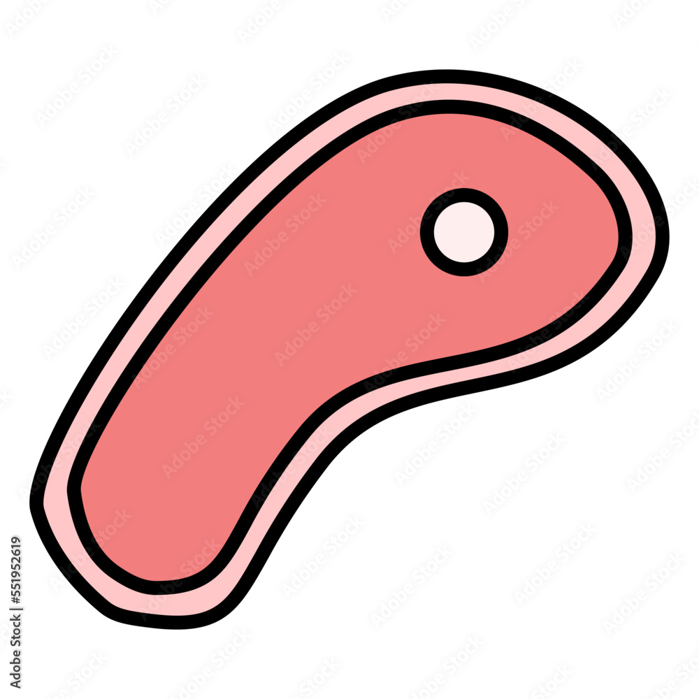 Illustration of Beef Steak design Icon Illustration of Beef Steak design Icon